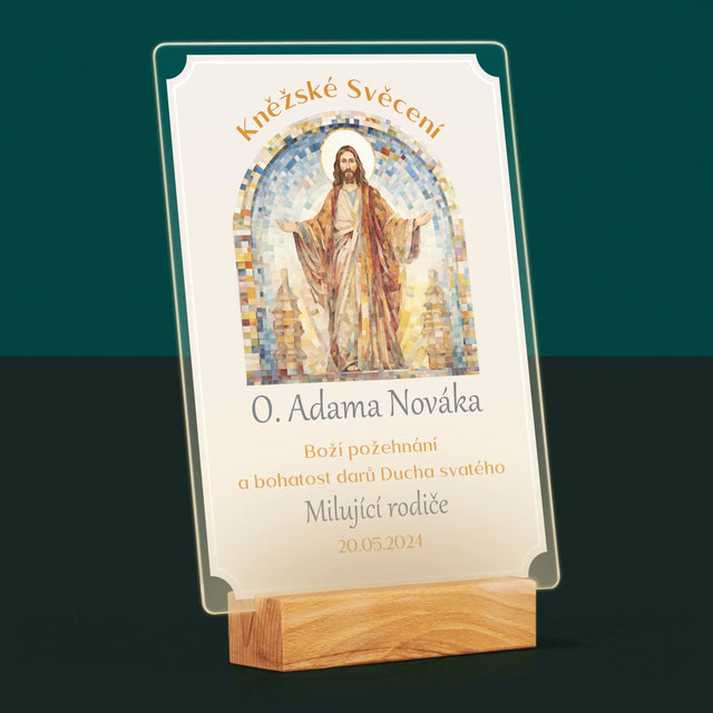Jméno A Nápis: Kněžské Svěcení - Tisk Na Akrylovém Skle