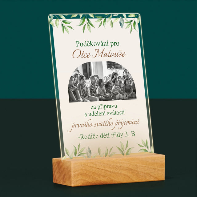 Fotka A Textem: Poděkování Pro Kněze Přijímání - Tisk Na Akrylovém Skle