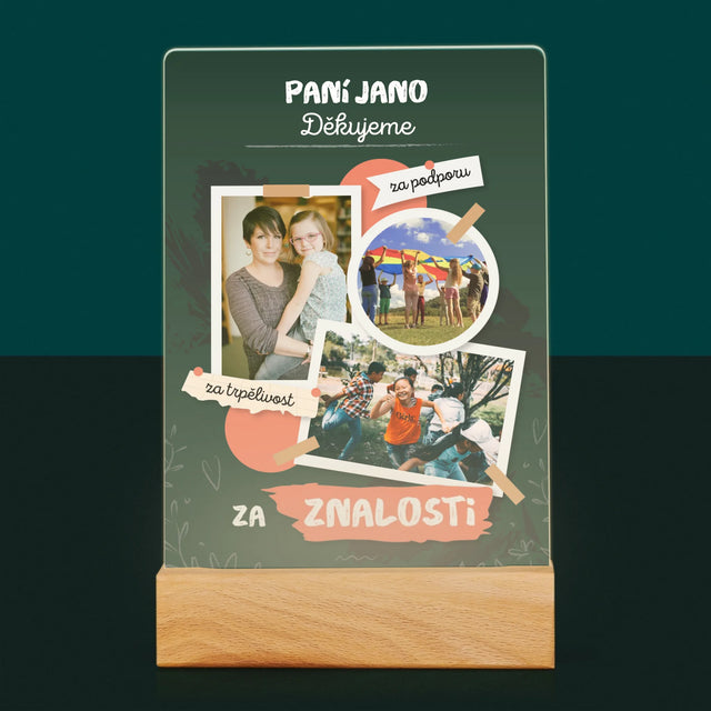 Fotokoláž: Děkujeme Za Znalosti - Tisk Na Akrylovém Skle