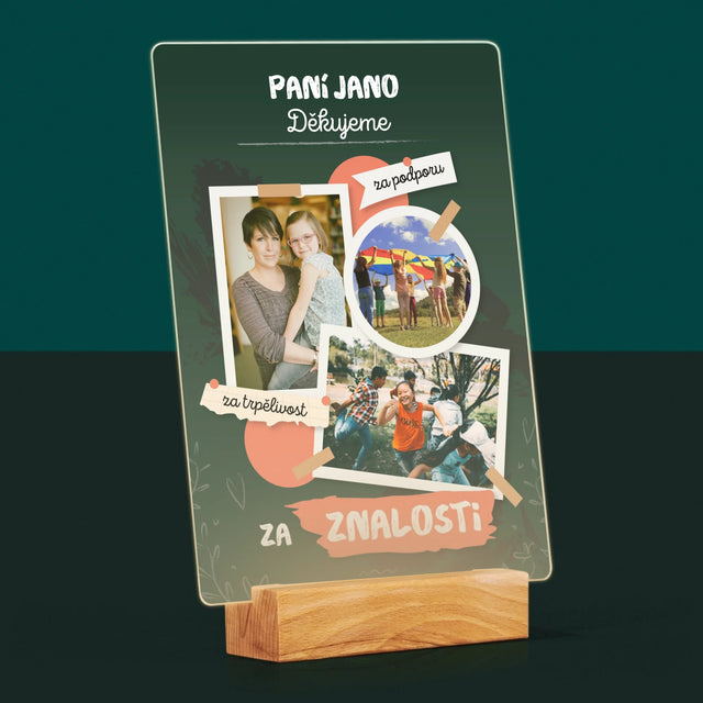 Fotokoláž: Děkujeme Za Znalosti - Tisk Na Akrylovém Skle