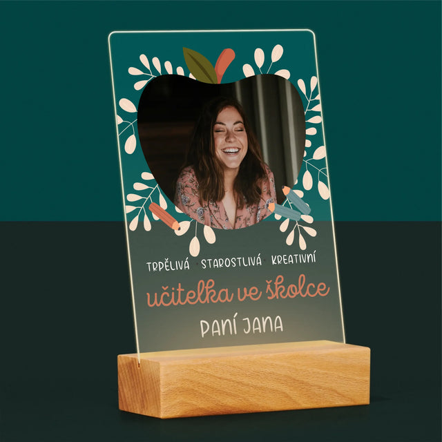 Fotka A Textem: Učitelka Ve Školce - Tisk Na Akrylovém Skle