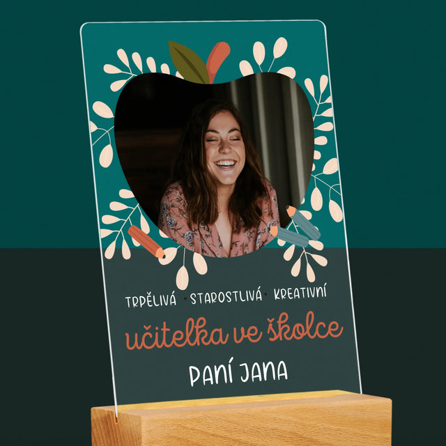 Fotka A Textem: Učitelka Ve Školce - Tisk Na Akrylovém Skle