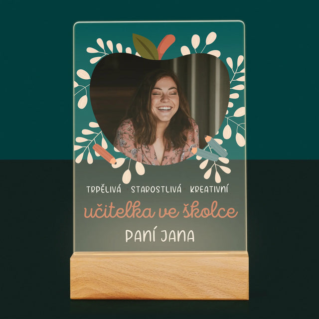 Fotka A Textem: Učitelka Ve Školce - Tisk Na Akrylovém Skle