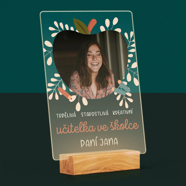 Fotka A Textem: Učitelka Ve Školce - Tisk Na Akrylovém Skle