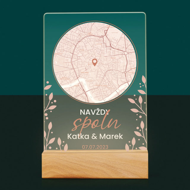 Mapa Města: Kde To Začalo - Mapa Města - Tisk Na Akrylovém Skle