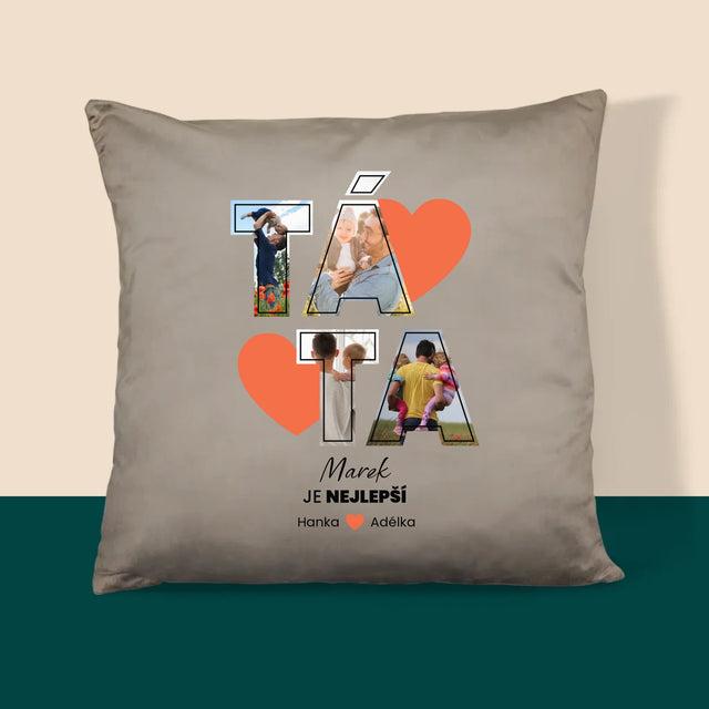 Fotokoláž: Táta Je Nejlepší - Polštář