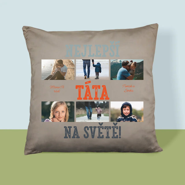 Fotokoláž: Nejlepší Táta Na Světě Snímky - Polštář
