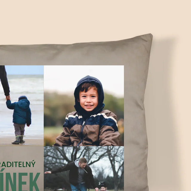 Fotokoláž: Nenahraditelný Tatínek - Polštář