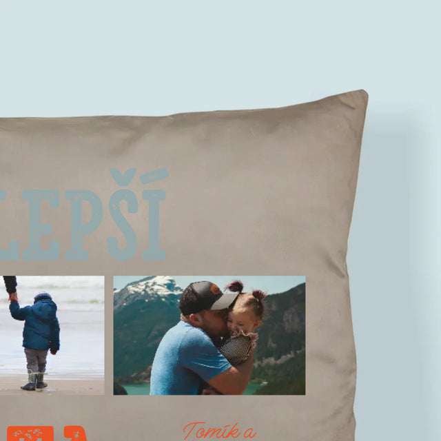 Fotokoláž: Nejlepší Táta Na Světě Snímky - Polštář