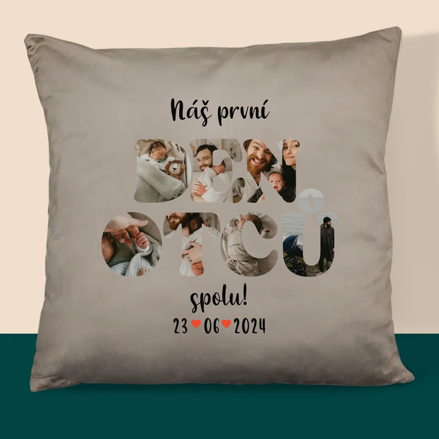 Slovo Z Fotek: Náš První Den Tátů - Polštář