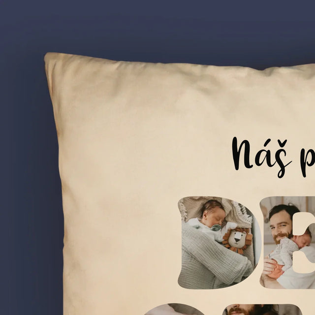 Slovo Z Fotek: Náš První Den Tátů - Polštář