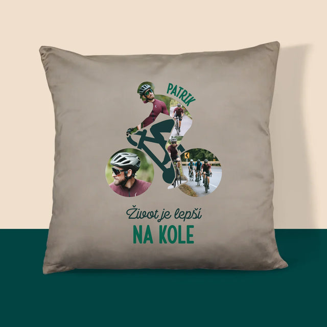 Tvar Z Fotek: Život Je Lepší Na Kole - Polštář