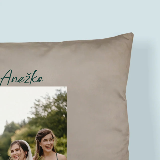 Fotka A Textem: Byla Jsi Ta Nejlepší Svědkyně - Polštář