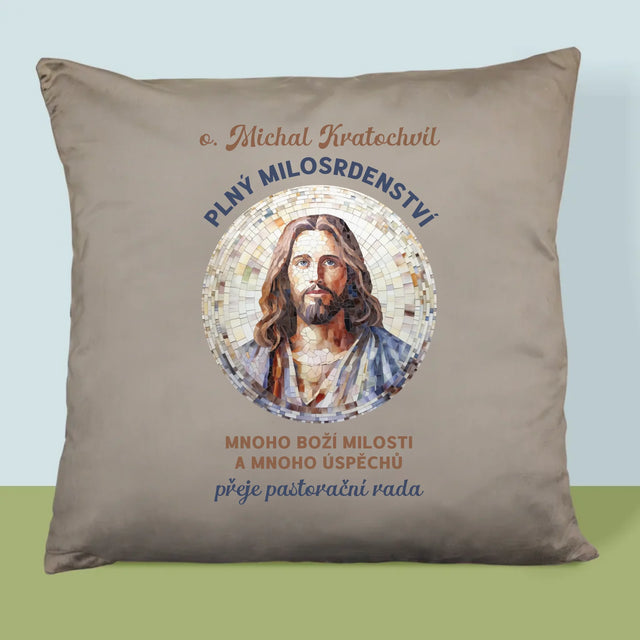 Jméno A Nápis: Důstojný Pán Plný Milosrdenství - Polštář