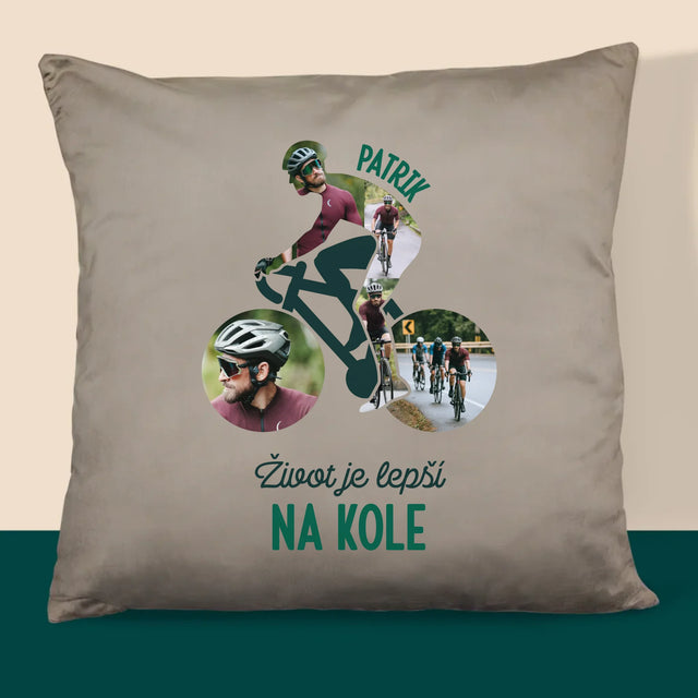 Tvar Z Fotek: Život Je Lepší Na Kole - Polštář