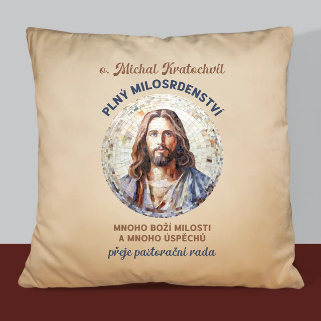 Jméno A Nápis: Důstojný Pán Plný Milosrdenství - Polštář