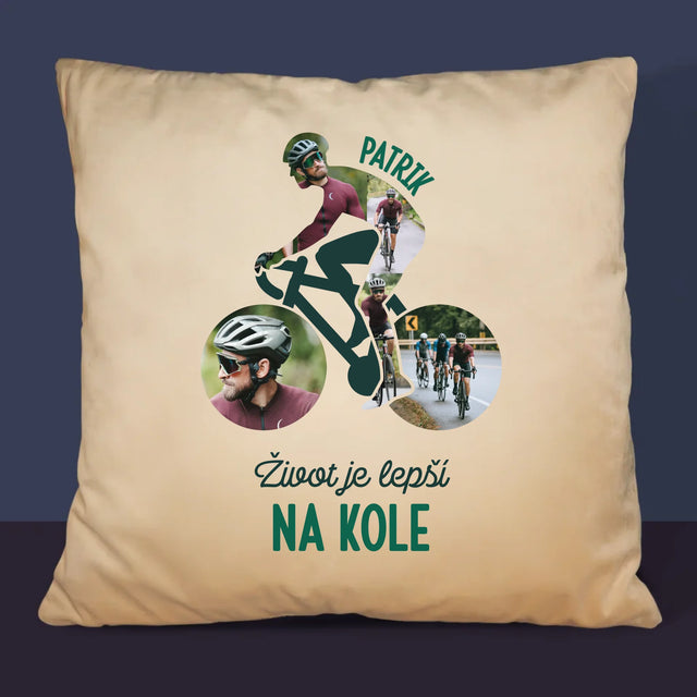 Tvar Z Fotek: Život Je Lepší Na Kole - Polštář