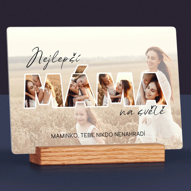Slovo Z Fotek: Nejlepší Máma Na Světě Fotografie - Tisk Na Akrylovém Skle