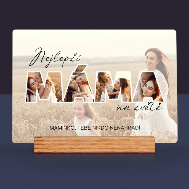 Slovo Z Fotek: Nejlepší Máma Na Světě Fotografie - Tisk Na Akrylovém Skle