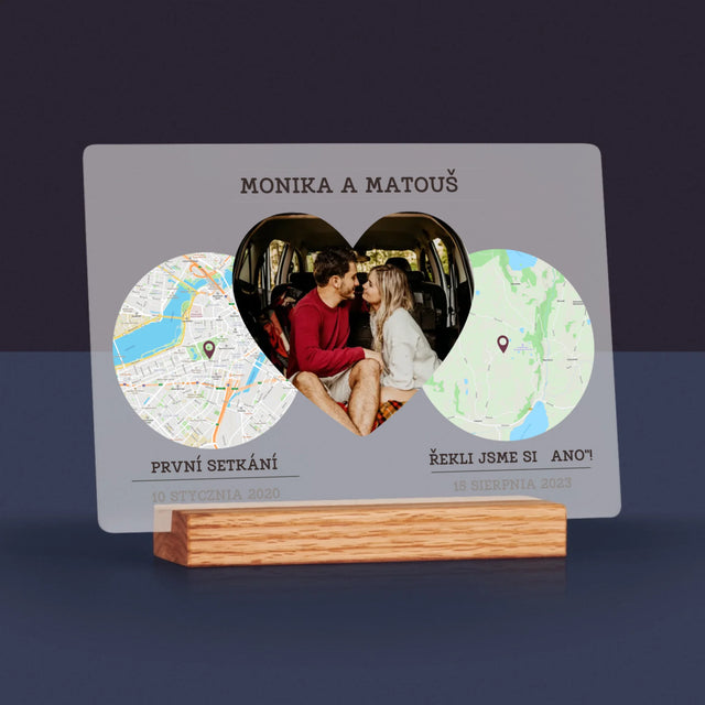 Mapa Města: Naše Místa - Tisk Na Akrylovém Skle