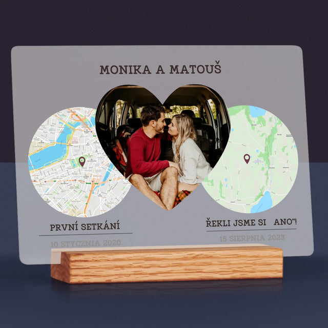 Mapa Města: Naše Místa - Tisk Na Akrylovém Skle