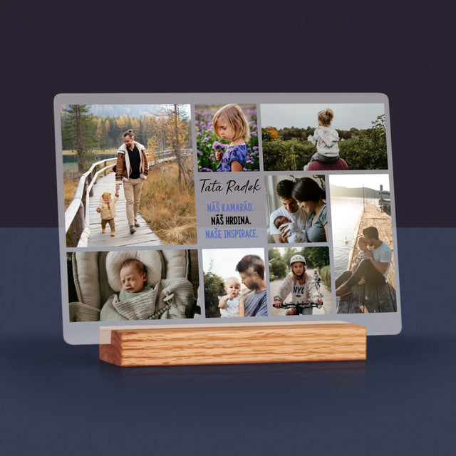 Fotokoláž: Táta Kamarád - Tisk Na Akrylovém Skle