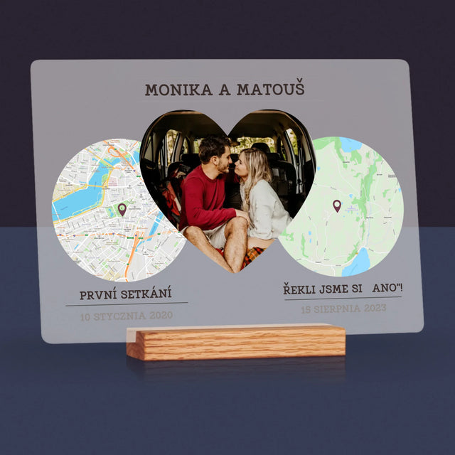 Mapa Města: Naše Místa - Tisk Na Akrylovém Skle