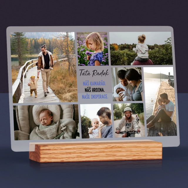Fotokoláž: Táta Kamarád - Tisk Na Akrylovém Skle