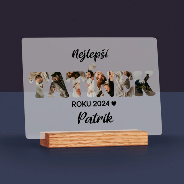 Slovo Z Fotek: Nejlepší Tatínek Roku - Tisk Na Akrylovém Skle