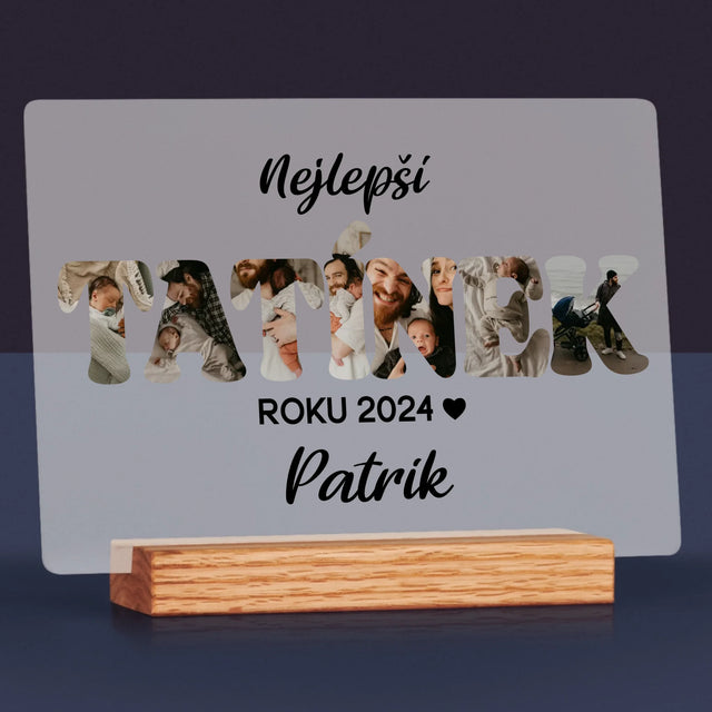 Slovo Z Fotek: Nejlepší Tatínek Roku - Tisk Na Akrylovém Skle