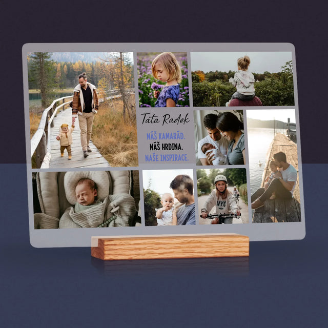 Fotokoláž: Táta Kamarád - Tisk Na Akrylovém Skle
