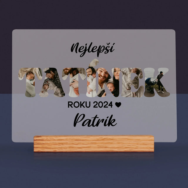 Slovo Z Fotek: Nejlepší Tatínek Roku - Tisk Na Akrylovém Skle