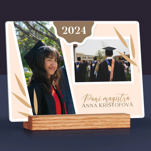 Fotokoláž: Paní Magistra - Tisk Na Akrylovém Skle