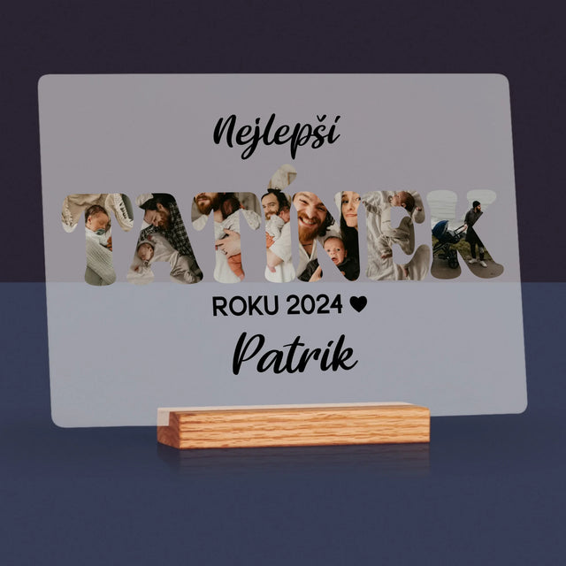 Slovo Z Fotek: Nejlepší Tatínek Roku - Tisk Na Akrylovém Skle
