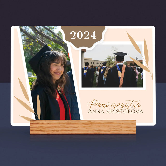 Fotokoláž: Paní Magistra - Tisk Na Akrylovém Skle