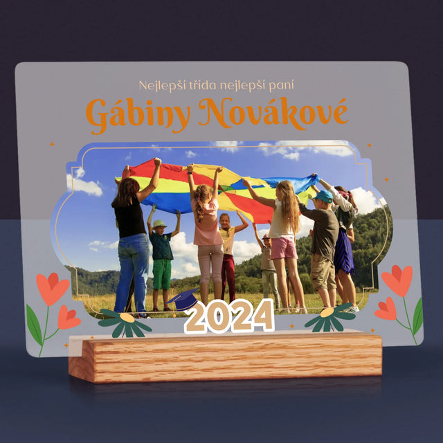 Fotka A Textem: Nejlepší Třída - Tisk Na Akrylovém Skle
