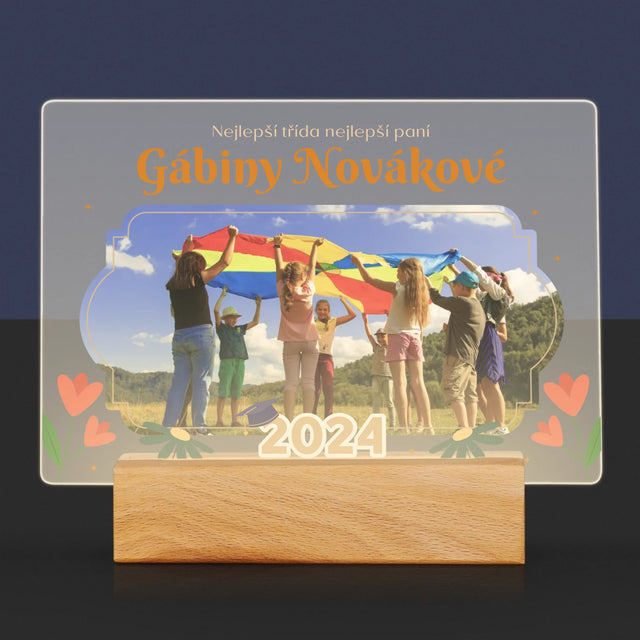 Fotka A Textem: Nejlepší Třída - Tisk Na Akrylovém Skle