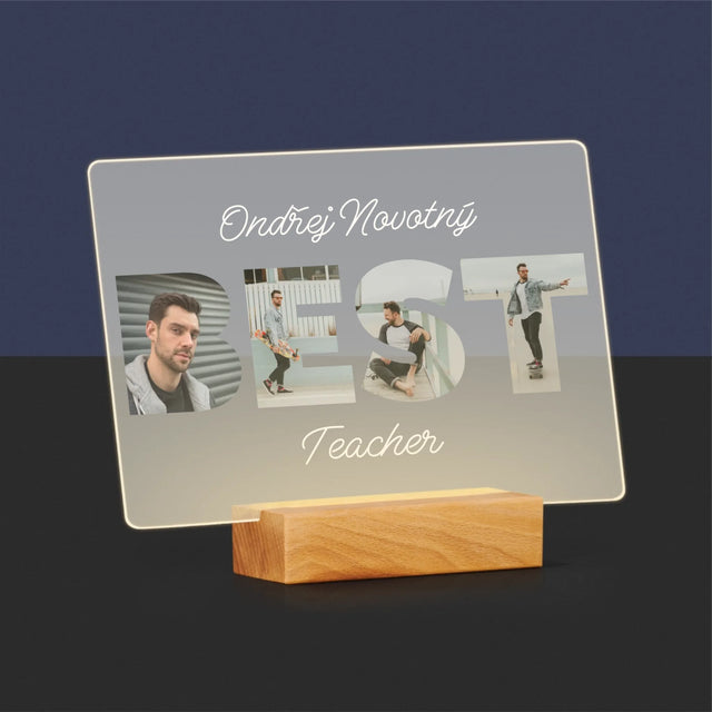 Slovo Z Fotek: Best Teacher - Tisk Na Akrylovém Skle