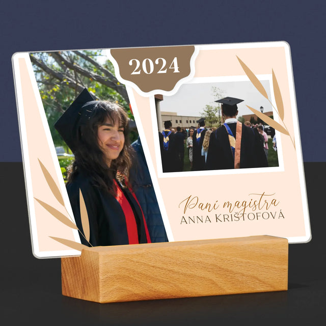 Fotokoláž: Paní Magistra - Tisk Na Akrylovém Skle