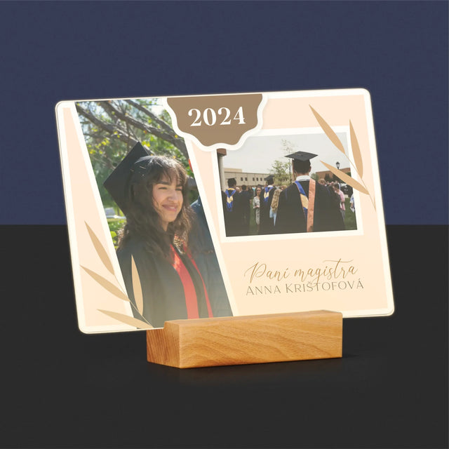 Fotokoláž: Paní Magistra - Tisk Na Akrylovém Skle
