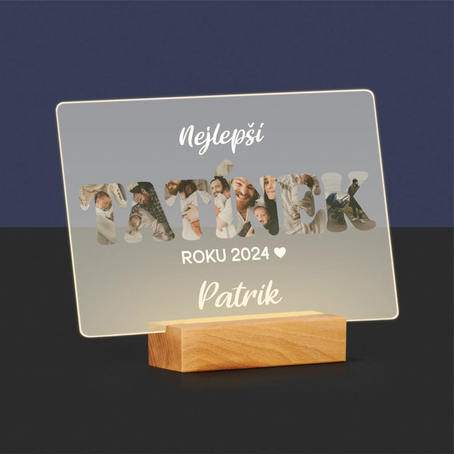 Slovo Z Fotek: Nejlepší Tatínek Roku - Tisk Na Akrylovém Skle