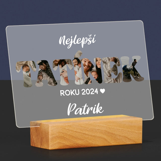 Slovo Z Fotek: Nejlepší Tatínek Roku - Tisk Na Akrylovém Skle