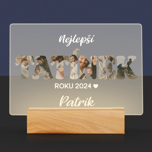 Slovo Z Fotek: Nejlepší Tatínek Roku - Tisk Na Akrylovém Skle