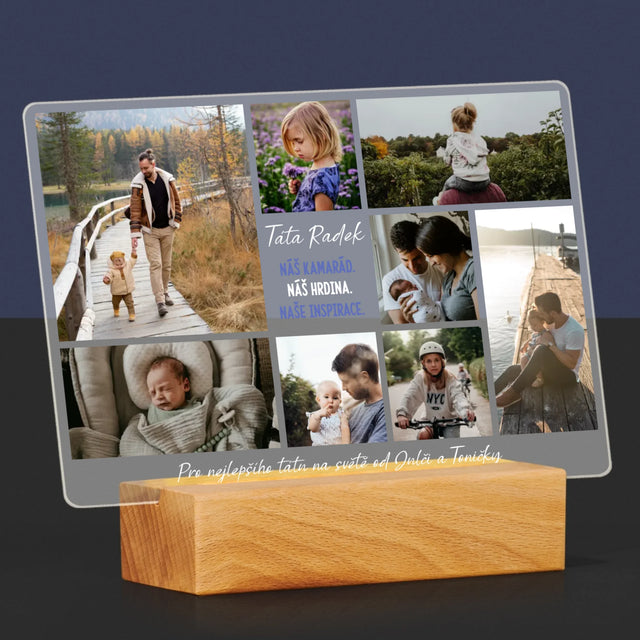 Fotokoláž: Táta Kamarád - Tisk Na Akrylovém Skle