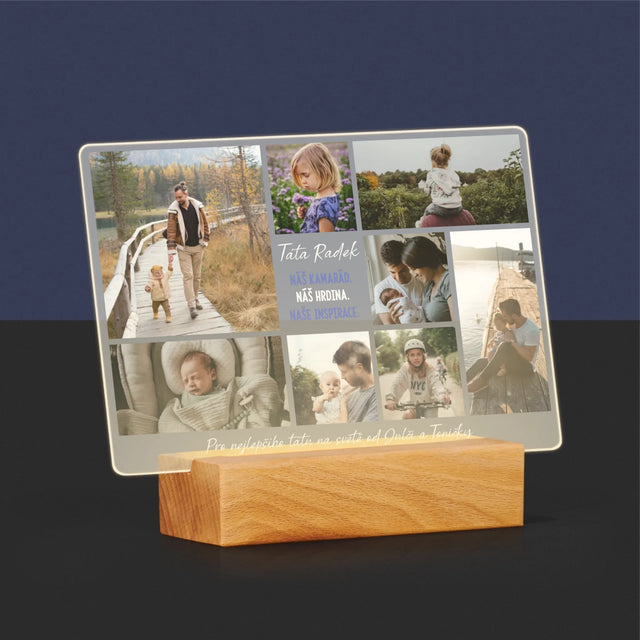Fotokoláž: Táta Kamarád - Tisk Na Akrylovém Skle