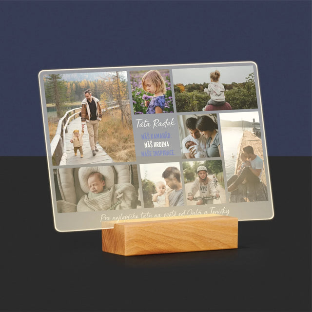Fotokoláž: Táta Kamarád - Tisk Na Akrylovém Skle