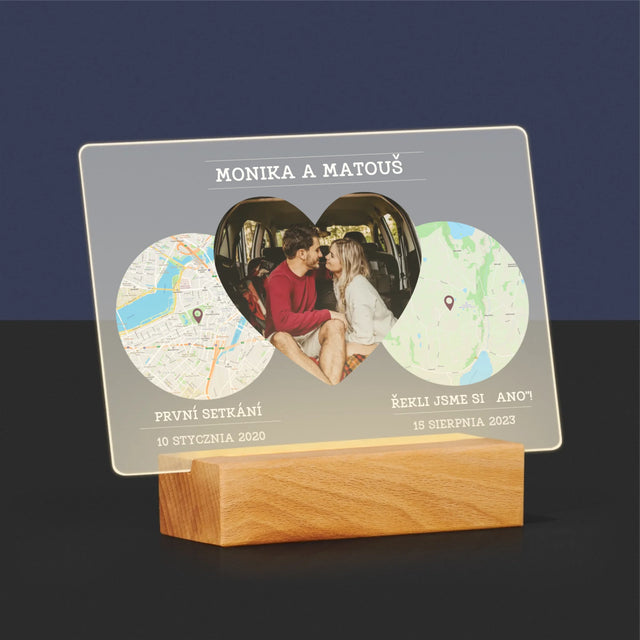 Mapa Města: Naše Místa - Tisk Na Akrylovém Skle