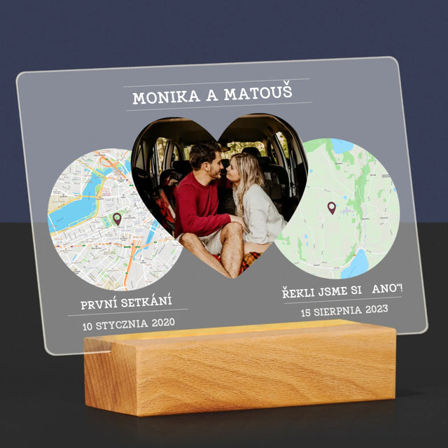 Mapa Města: Naše Místa - Tisk Na Akrylovém Skle