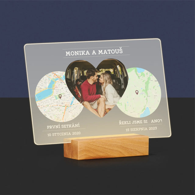 Mapa Města: Naše Místa - Tisk Na Akrylovém Skle