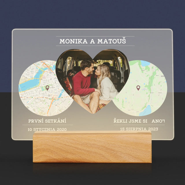 Mapa Města: Naše Místa - Tisk Na Akrylovém Skle